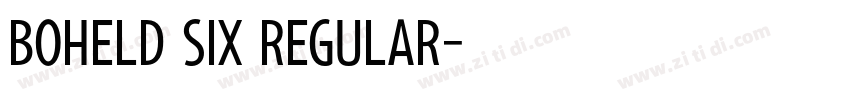 Boheld Six Regular字体转换